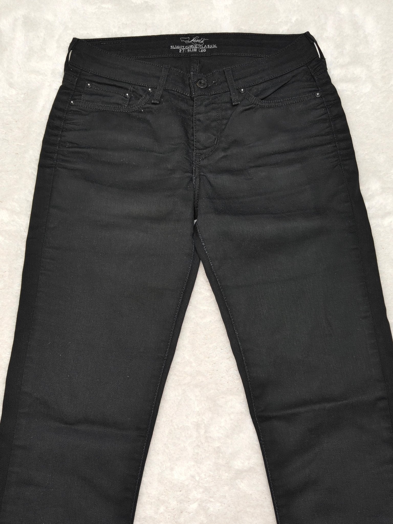 Women Levi's Slight Curve Classic Black Slim W27 L32 (EU 36/S) Jeans