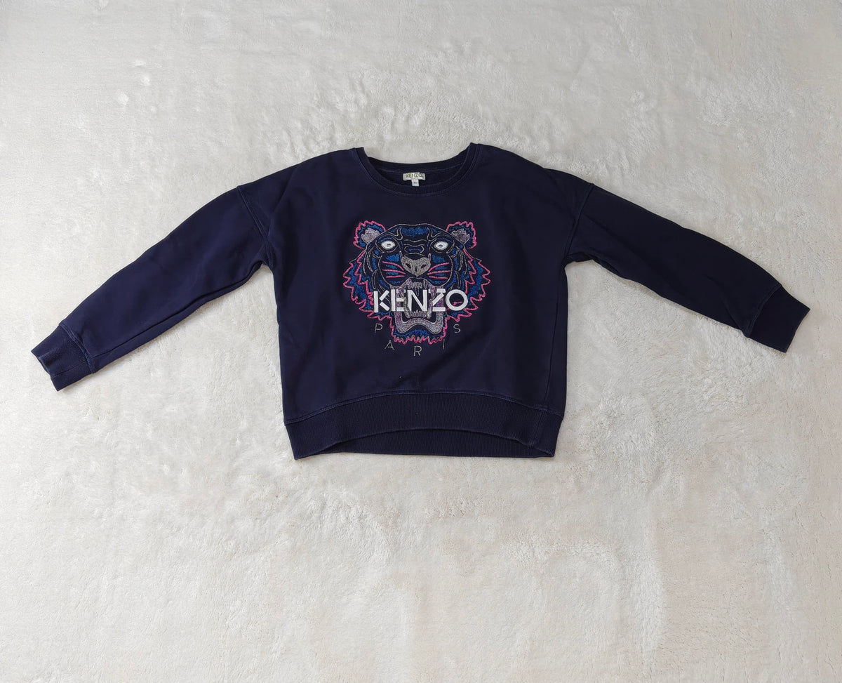 Girls Kenzo Tiger Logo Dark Blue Sweatshirt 16 Years
