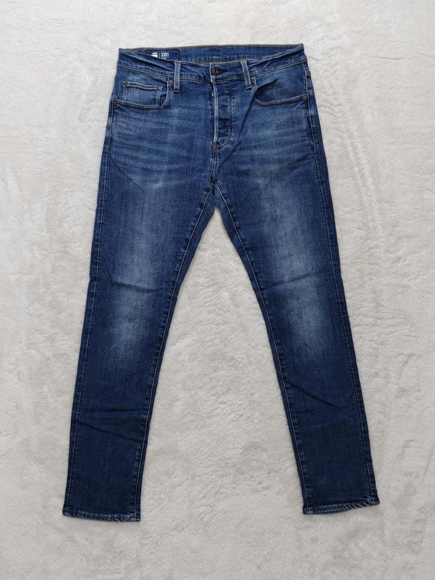 Men G-Star RAW 3301 Blue Slim W31 L29 Jeans