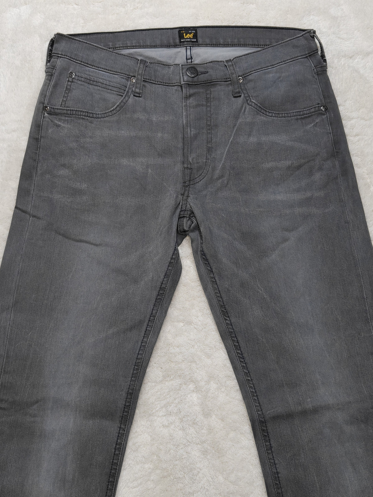 Men Lee Daren Grey Regular Straight W32 L32 Jeans