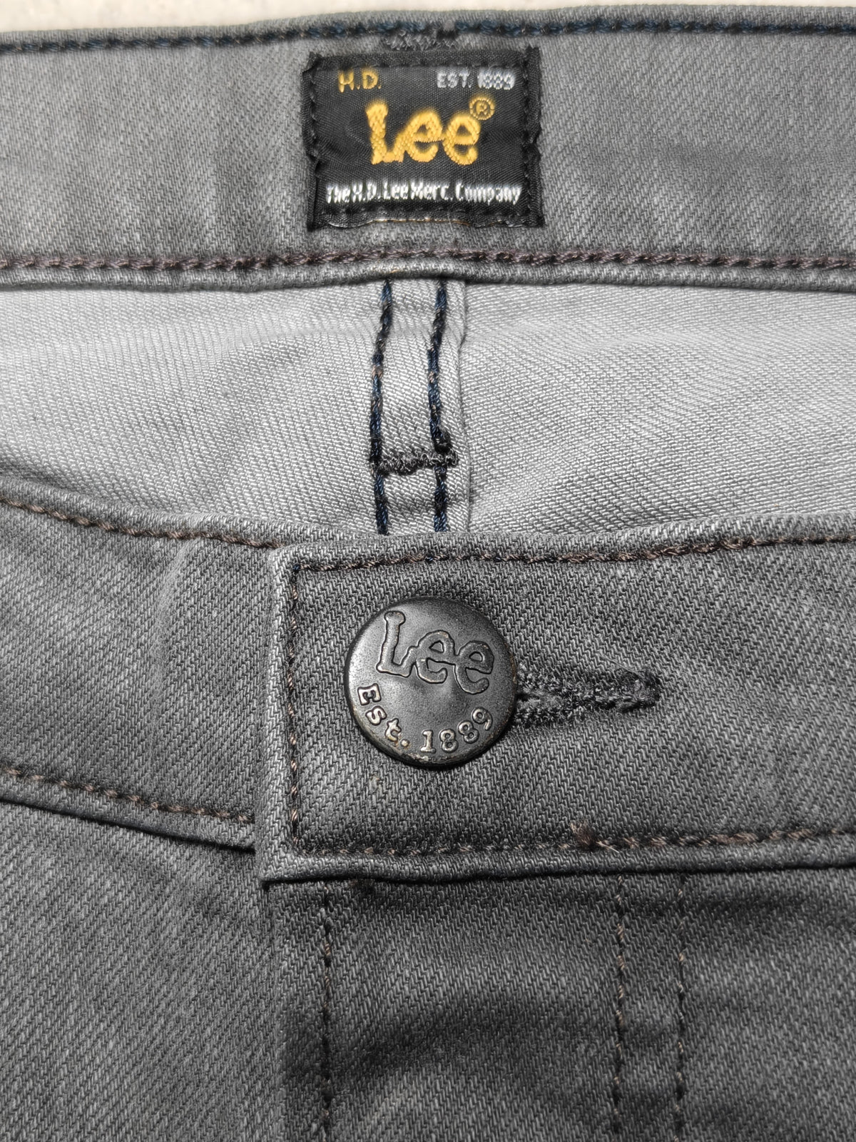 Men Lee Daren Grey Regular Straight W32 L32 Jeans