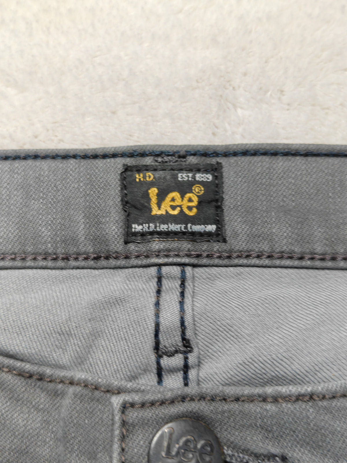 Men Lee Daren Grey Regular Straight W32 L32 Jeans