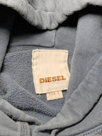 Men Diesel Blue Hoodie with Front Print (L)