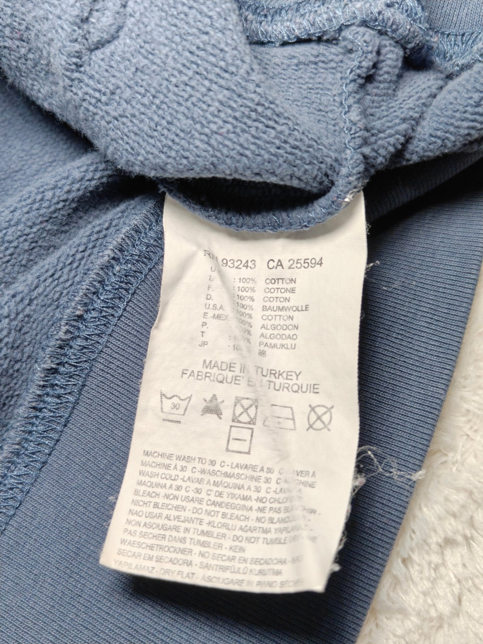 Men Diesel Blue Hoodie with Front Print (L)