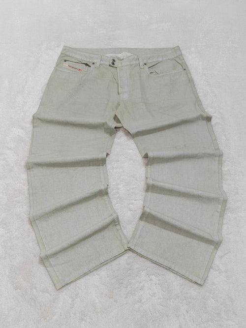 Men Diesel Rabox Light Mint Green Wash MA925 Flared W36 L32 Jeans
