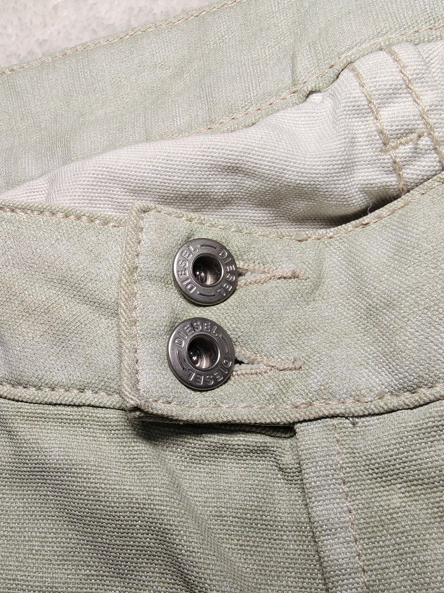 Men Diesel Rabox Light Mint Green Wash MA925 Flared W36 L32 Jeans