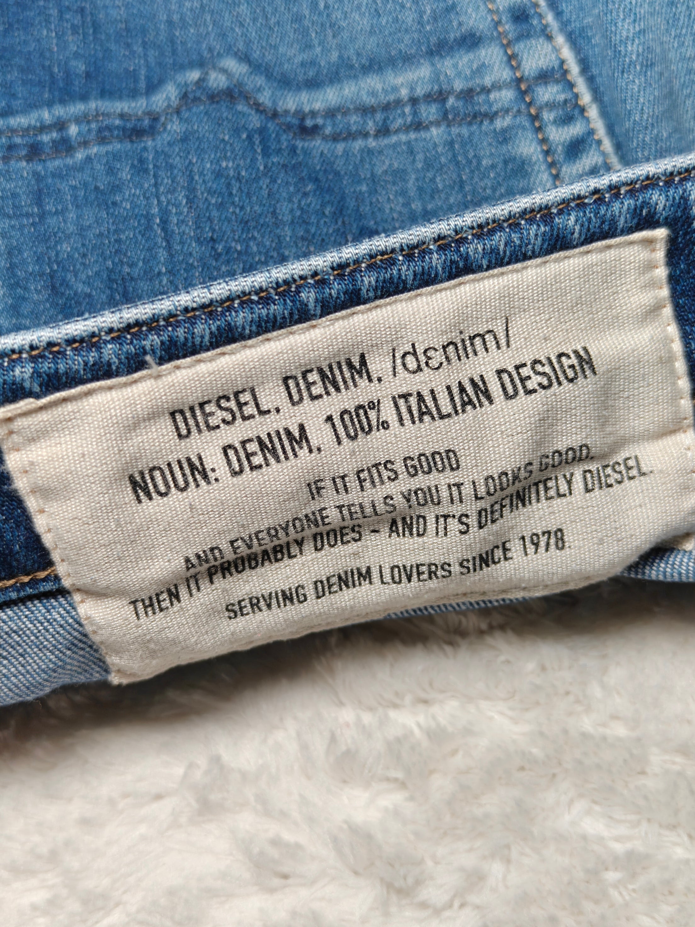 Men Diesel Safado-X Made in Italy Blue Wash 0870F Straight W32 L30 Jeans