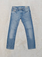 Men Diesel Shioner Blue Wash 088W7 Slim Skinny W27 L30 Jeans
