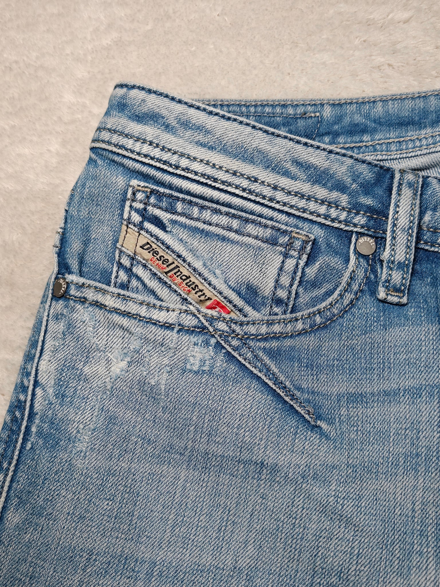Men Diesel Shioner Blue Wash 088W7 Slim Skinny W27 L30 Jeans