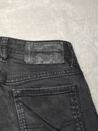 Men Diesel Sleenker Black Faded Slim Skinny Mid Waist W28 L32 Jeans