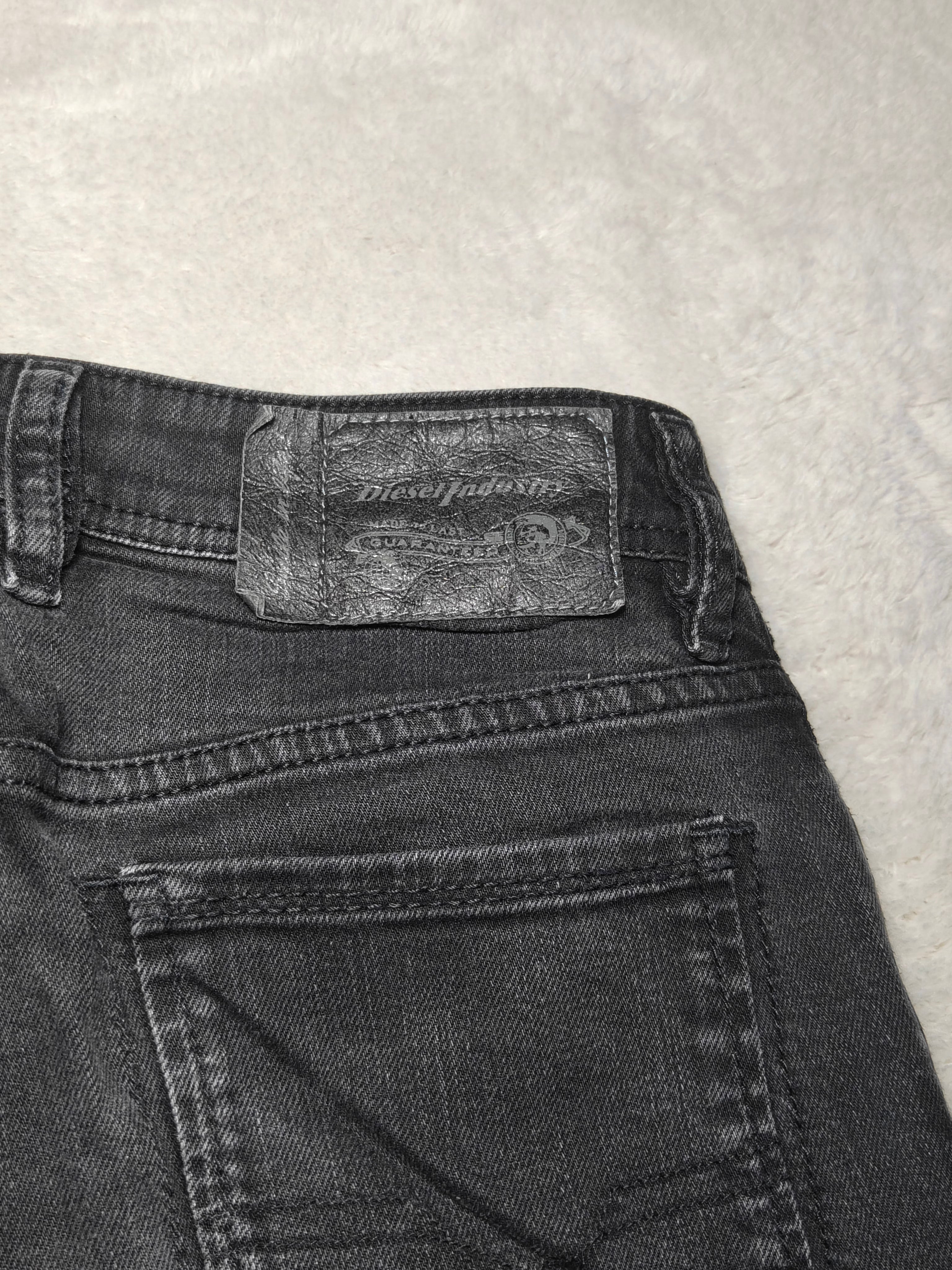 Men Diesel Sleenker Black Faded Slim Skinny Mid Waist W28 L32 Jeans