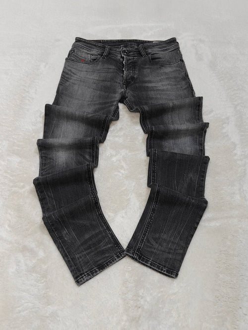 Men Diesel Sleenker Black Faded Wash 0670I Skinny W29 L32 Jeans