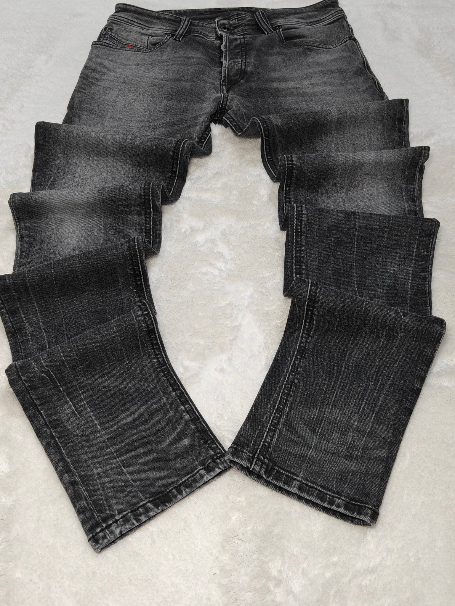 Men Diesel Sleenker Black Faded Wash 0670I Skinny W29 L32 Jeans