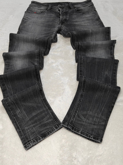 Men Diesel Sleenker Black Faded Wash 0670I Skinny W29 L32 Jeans