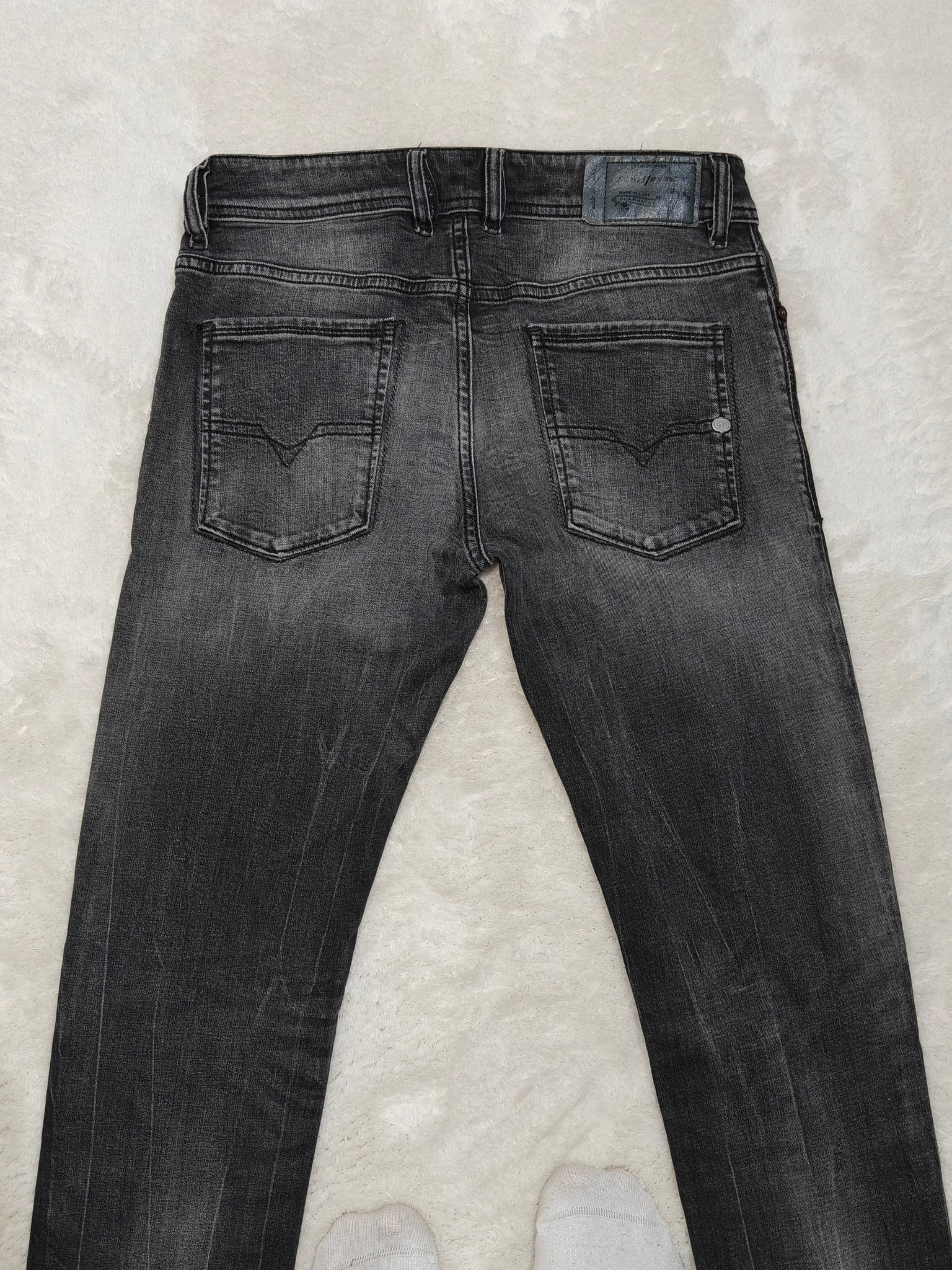 Men Diesel Sleenker Black Faded Wash 0670I Skinny W29 L32 Jeans