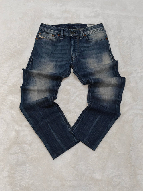 Men Diesel Thanaz Blue Wash 0880K Slim Skinny W30 L28 Jeans