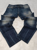 Men Diesel Thanaz Blue Wash 0880K Slim Skinny W30 L28 Jeans