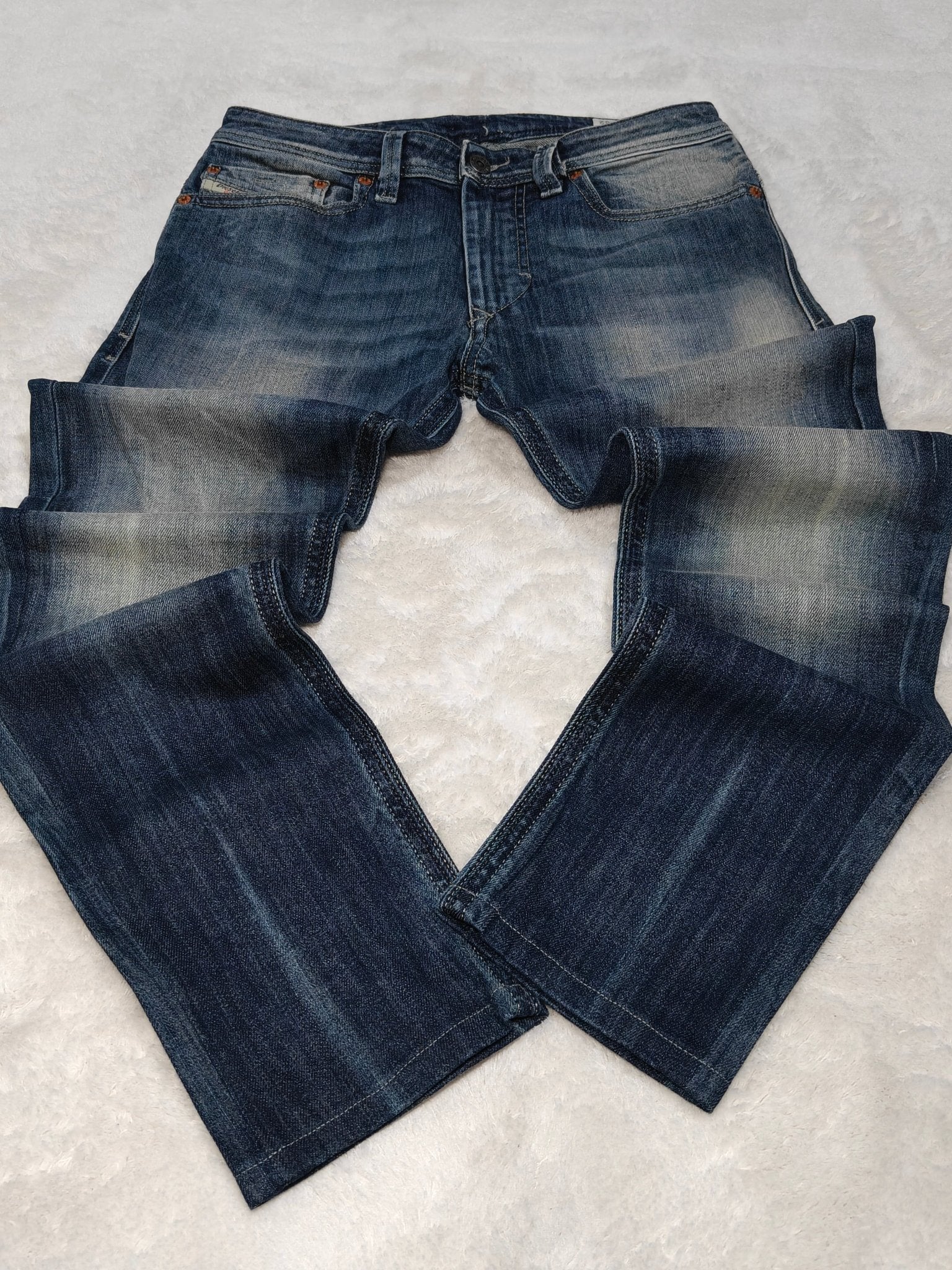 Men Diesel Thanaz Blue Wash 0880K Slim Skinny W30 L28 Jeans