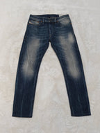 Men Diesel Thanaz Blue Wash 0880K Slim Skinny W30 L28 Jeans