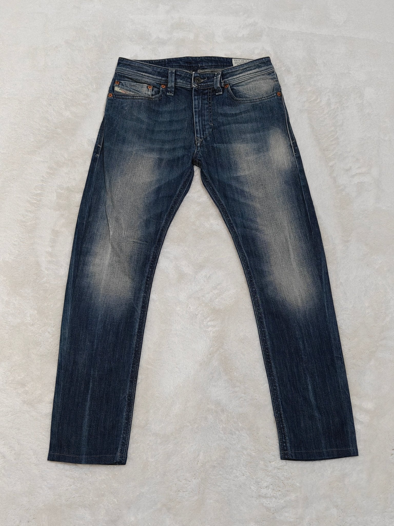 Men Diesel Thanaz Blue Wash 0880K Slim Skinny W30 L28 Jeans