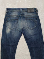Men Diesel Thanaz Blue Wash 0880K Slim Skinny W30 L28 Jeans