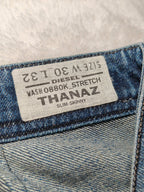 Men Diesel Thanaz Blue Wash 0880K Slim Skinny W30 L28 Jeans