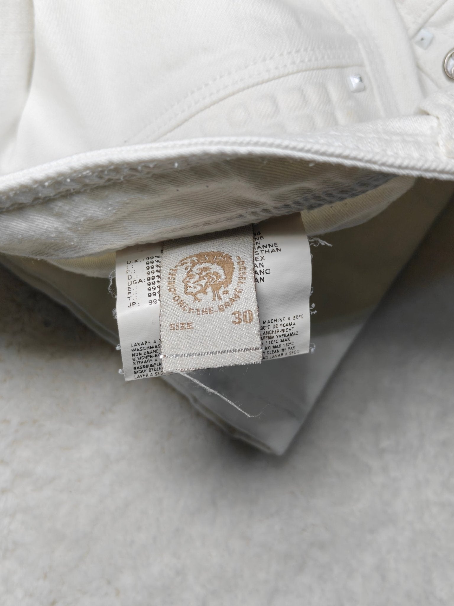 Men Diesel Timmen White Wash 008AC Slim W30 L34 Jeans