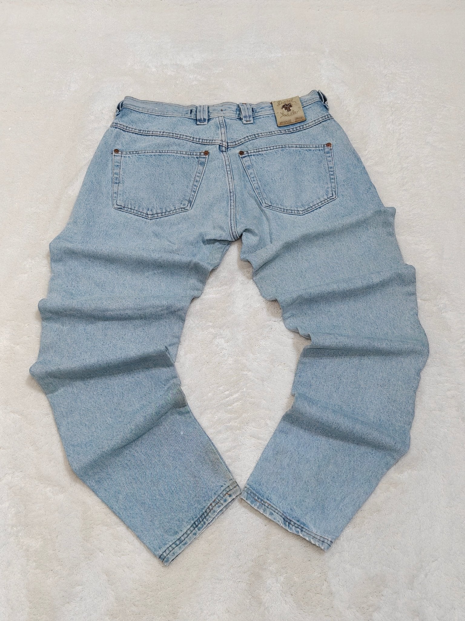 Men Diesel Vintage Light Blue Tapered W34 L34 Jeans