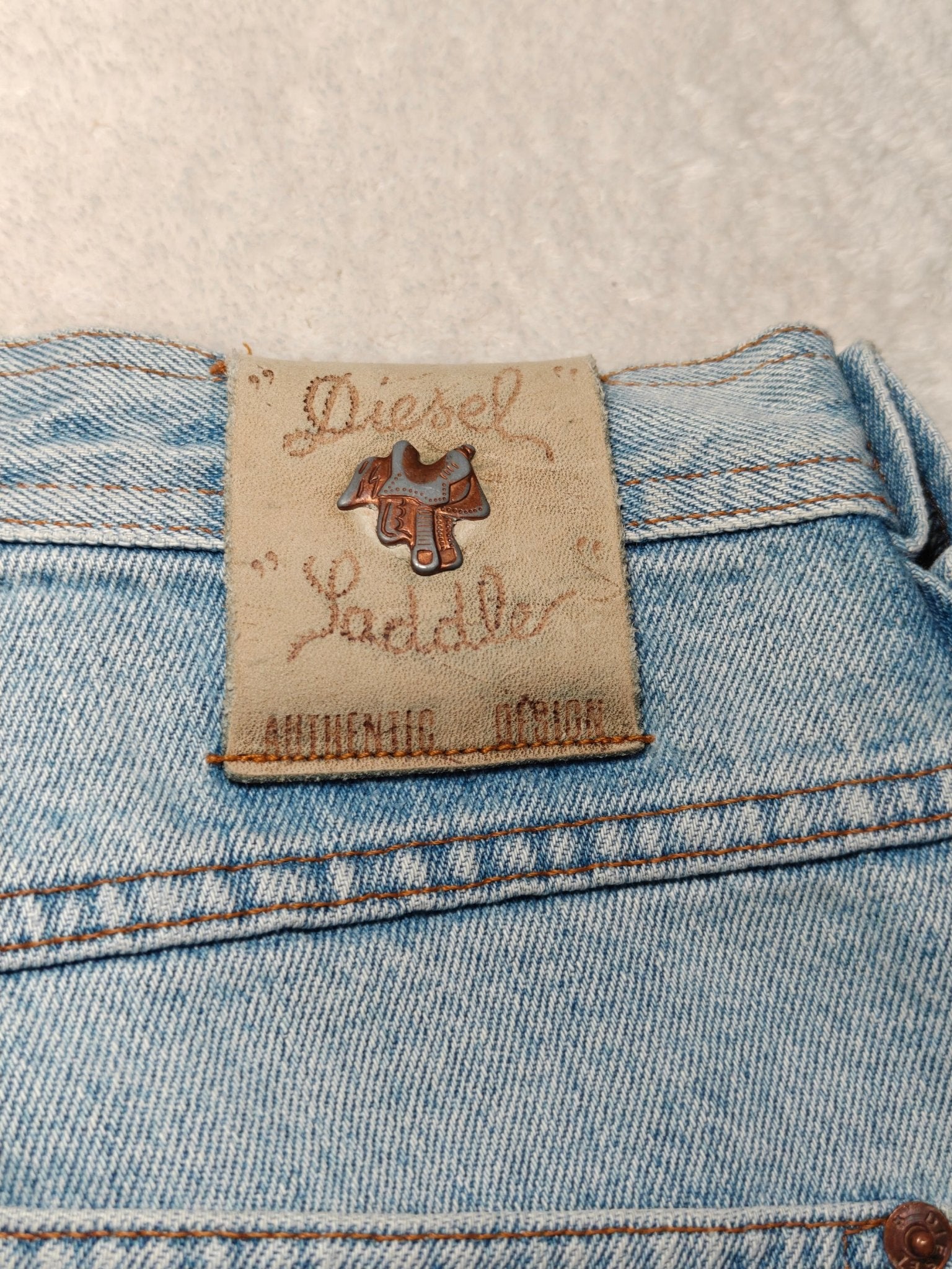 Men Diesel Vintage Light Blue Tapered W34 L34 Jeans
