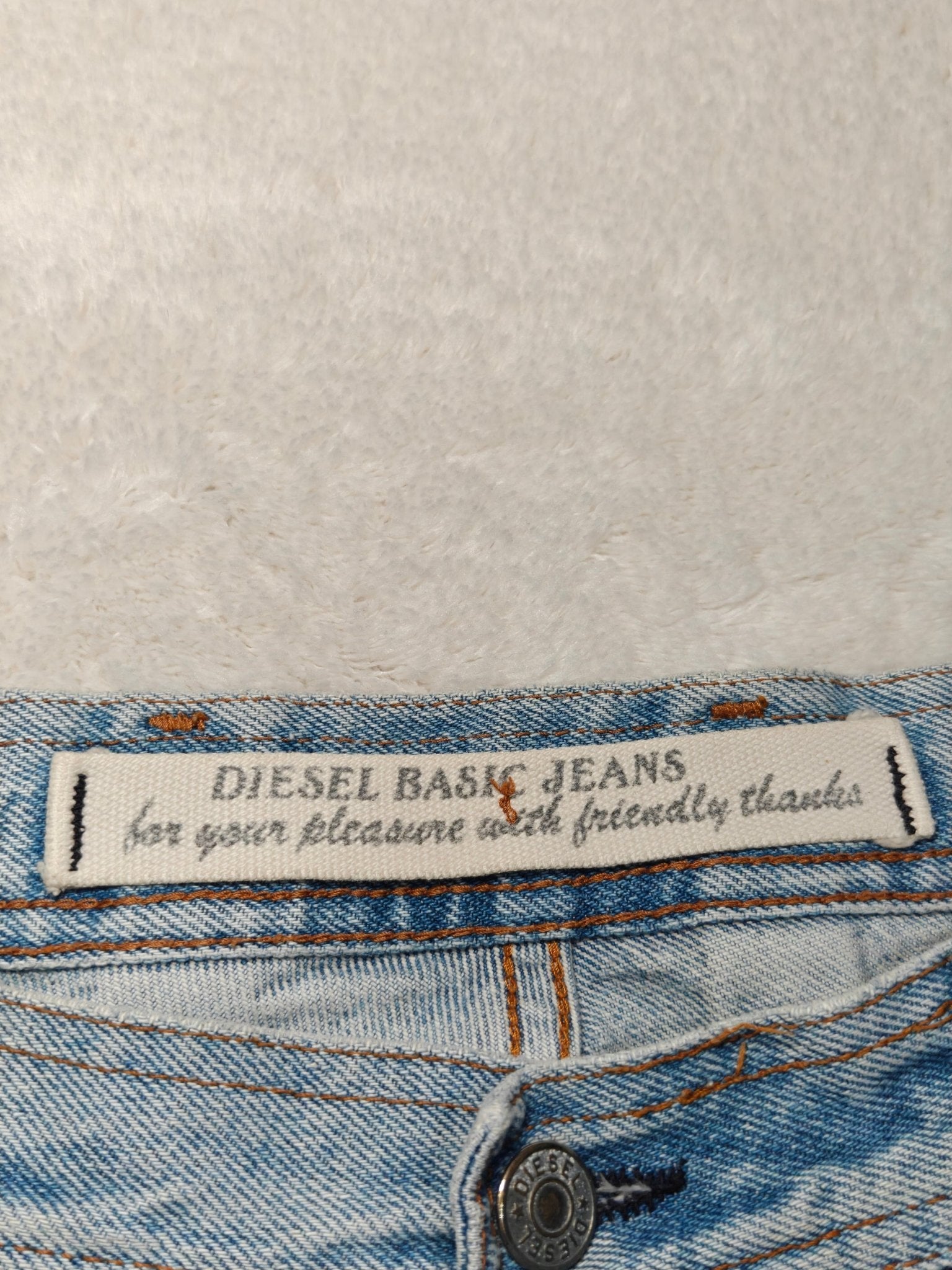 Men Diesel Vintage Light Blue Tapered W34 L34 Jeans