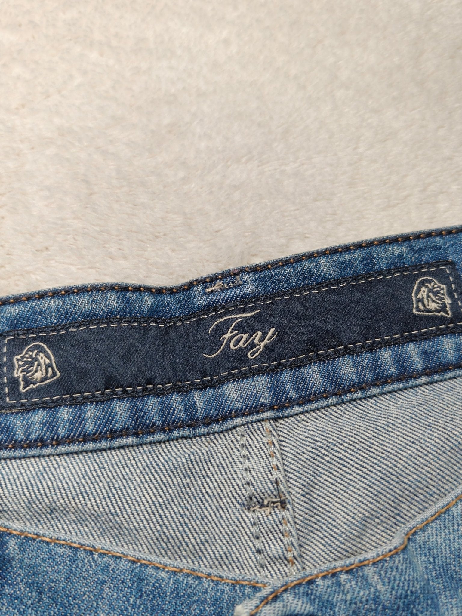 Men Fay Blue Straight W36 L32 Jeans