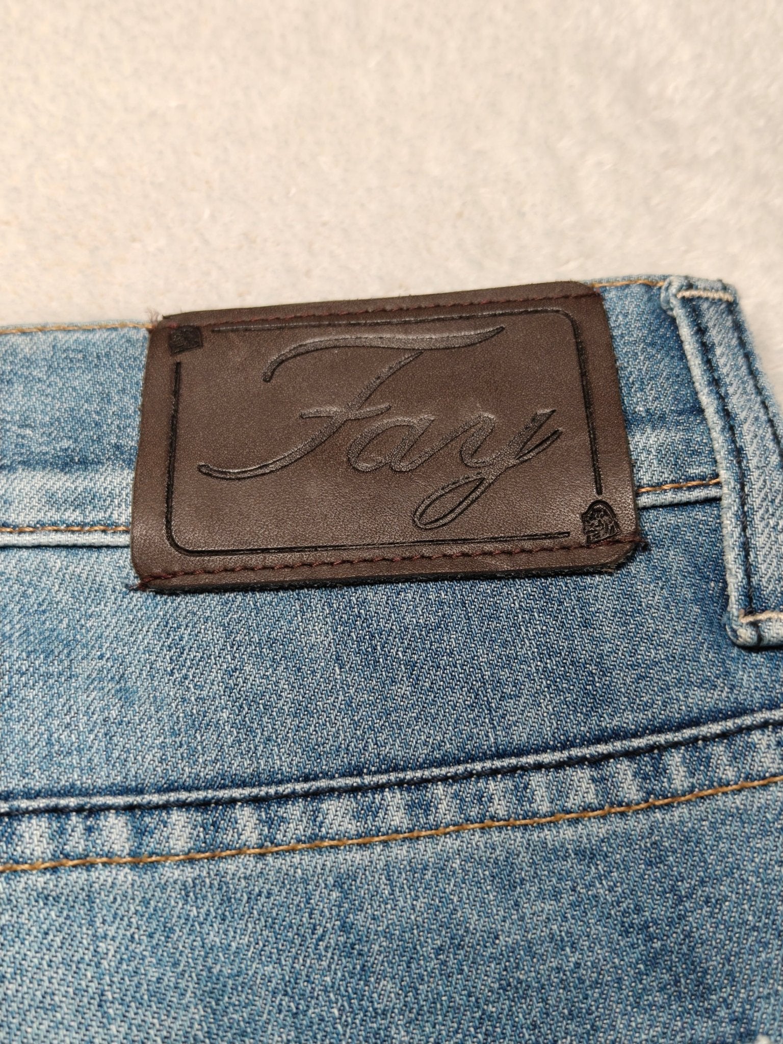 Men Fay Blue Straight W36 L32 Jeans