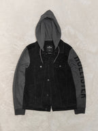 Men Hollister Epic Flex Black Denim Hoodie Jacket (S)