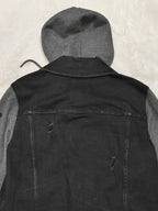 Men Hollister Epic Flex Black Denim Hoodie Jacket (S)