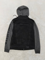 Men Hollister Epic Flex Black Denim Hoodie Jacket (S)