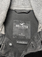 Men Hollister Epic Flex Black Denim Hoodie Jacket (S)