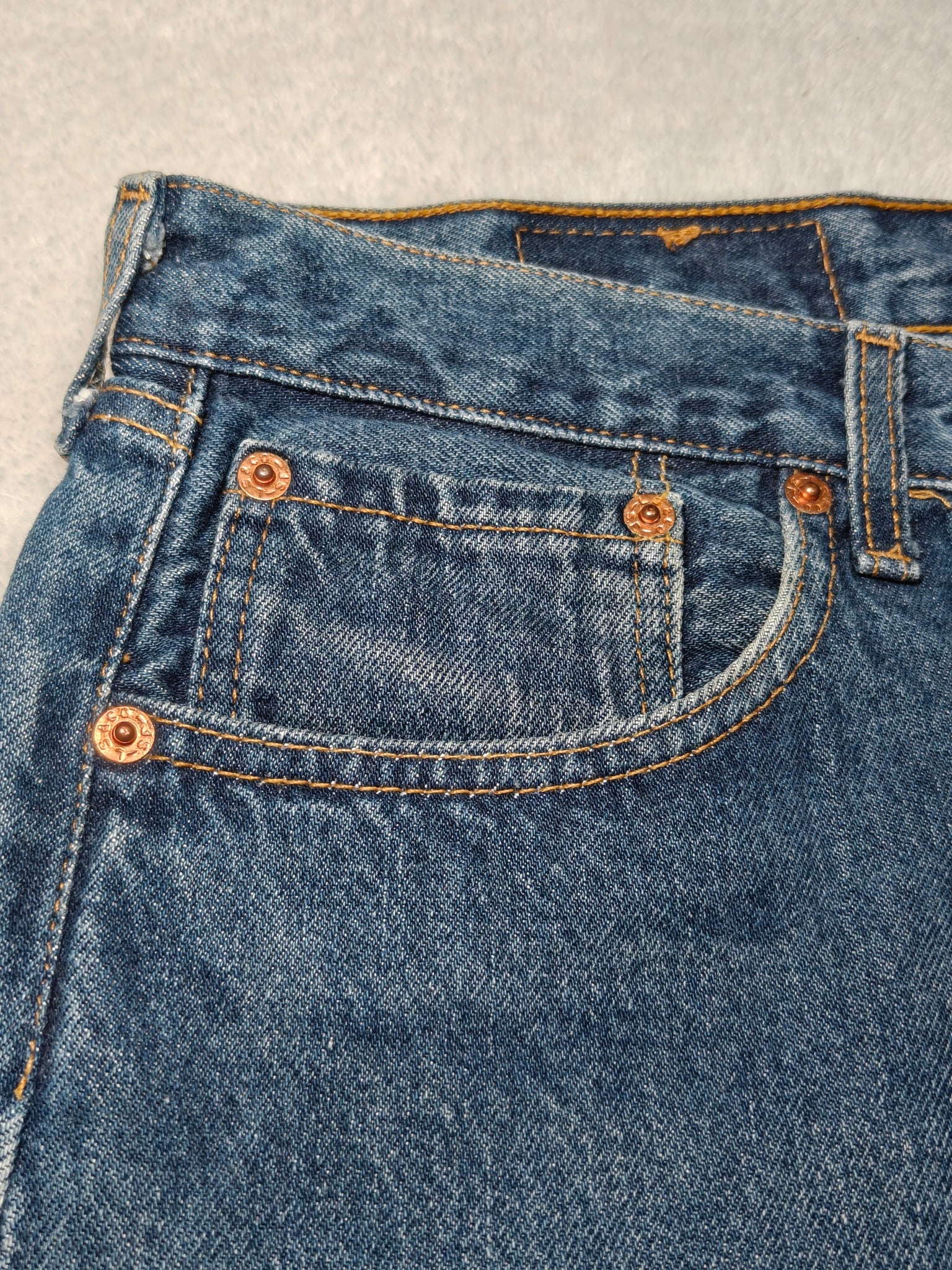 Men Levi's 501 Blue Straight W36 L36 Jeans