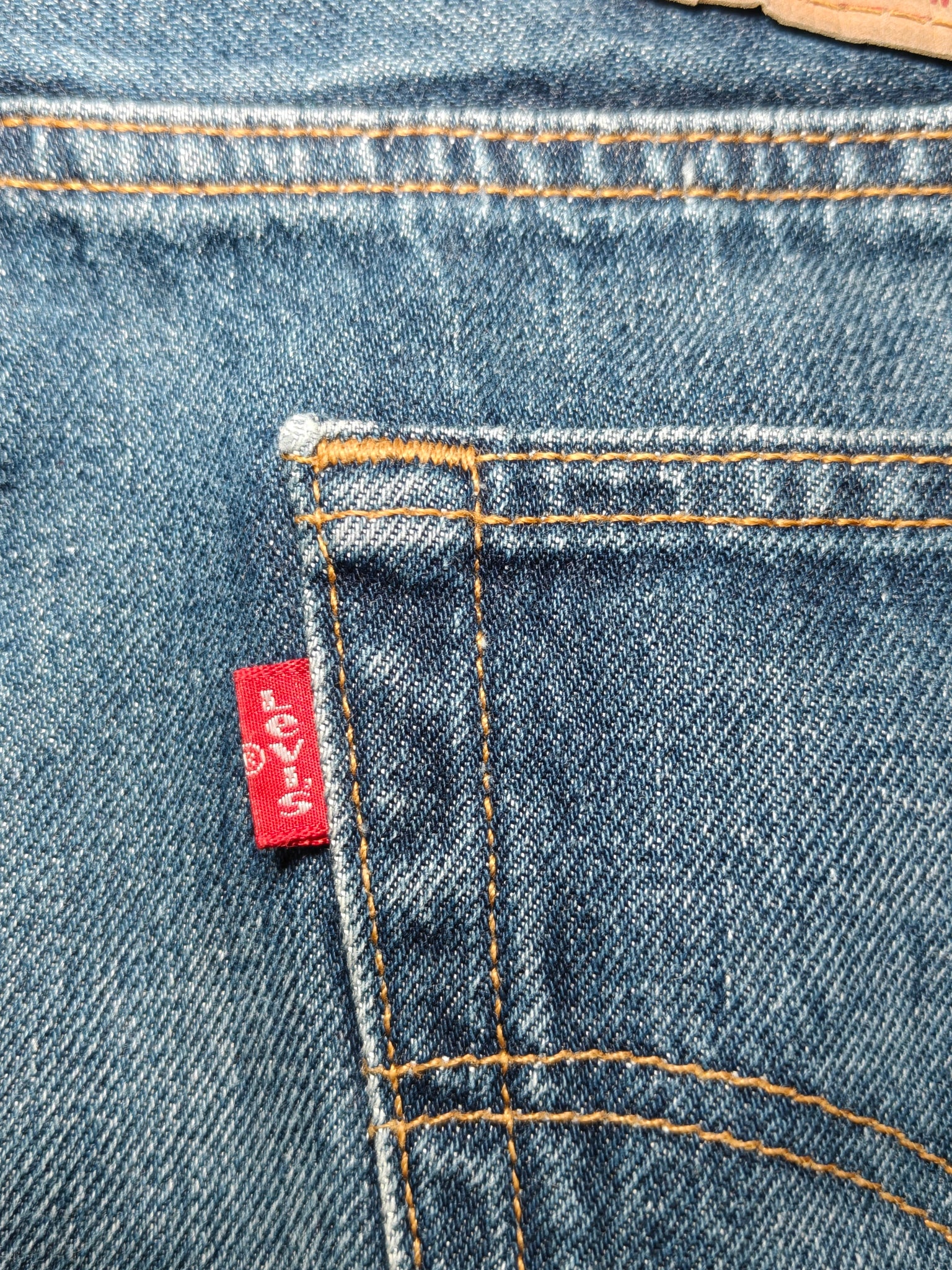 Men Levi's 501 Blue Straight W36 L36 Jeans