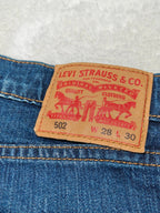 Men Levi's 502 Blue Regular Tapered W28 L30 Jeans