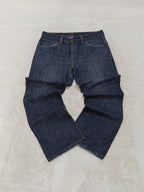 Men Levi's 507 Blue Relaxed Straight Mid Waist W34 L32 Jeans