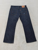 Men Levi's 507 Blue Relaxed Straight Mid Waist W34 L32 Jeans