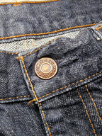 Men Levi's 507 Blue Relaxed Straight Mid Waist W34 L32 Jeans