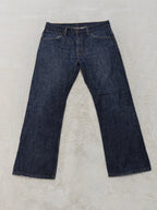 Men Levi's 507 Blue Relaxed Straight Mid Waist W34 L32 Jeans