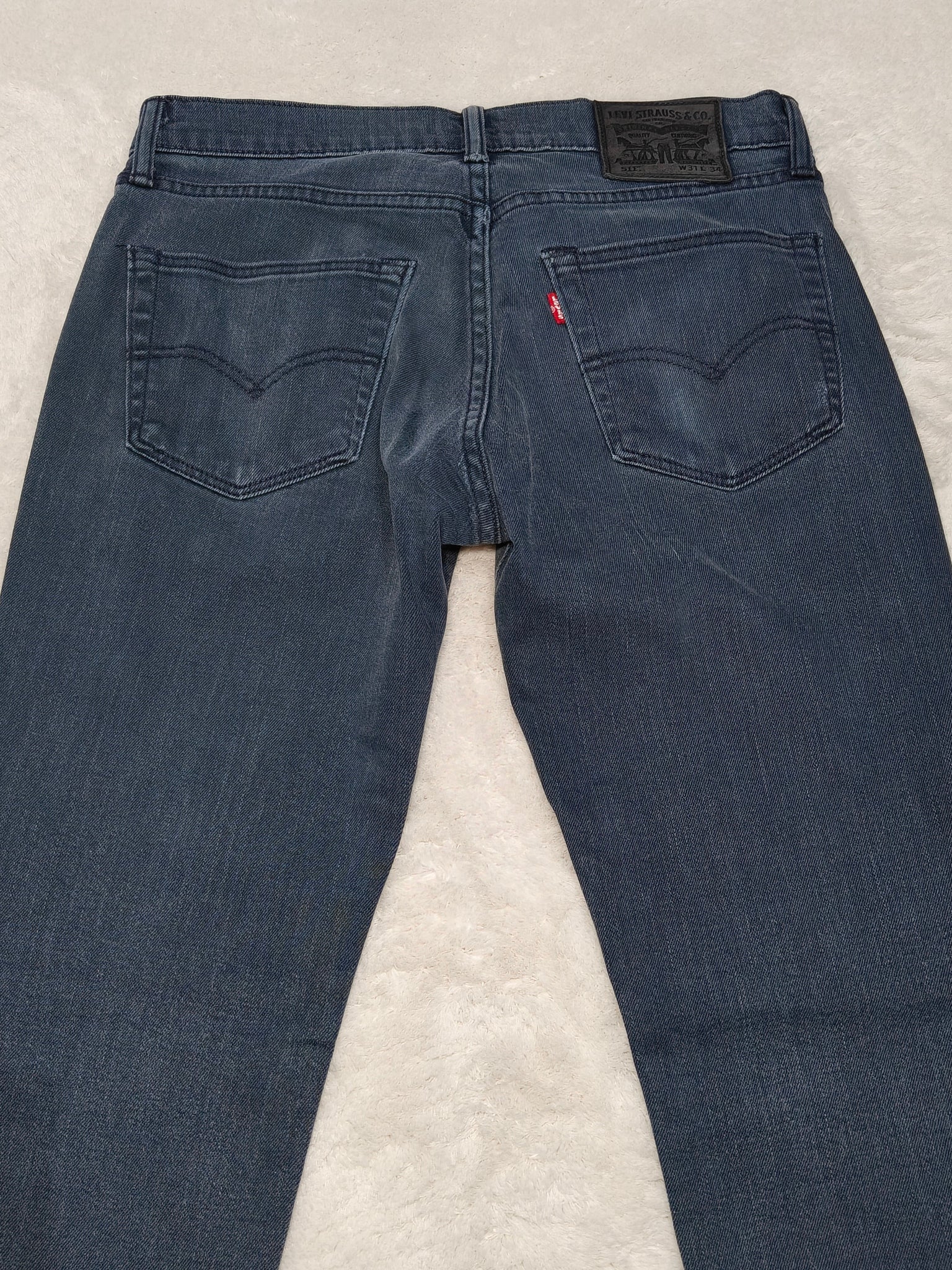 Men Levi's 511 Black Grey Faded Slim Mid Waist W31 L34 Jeans