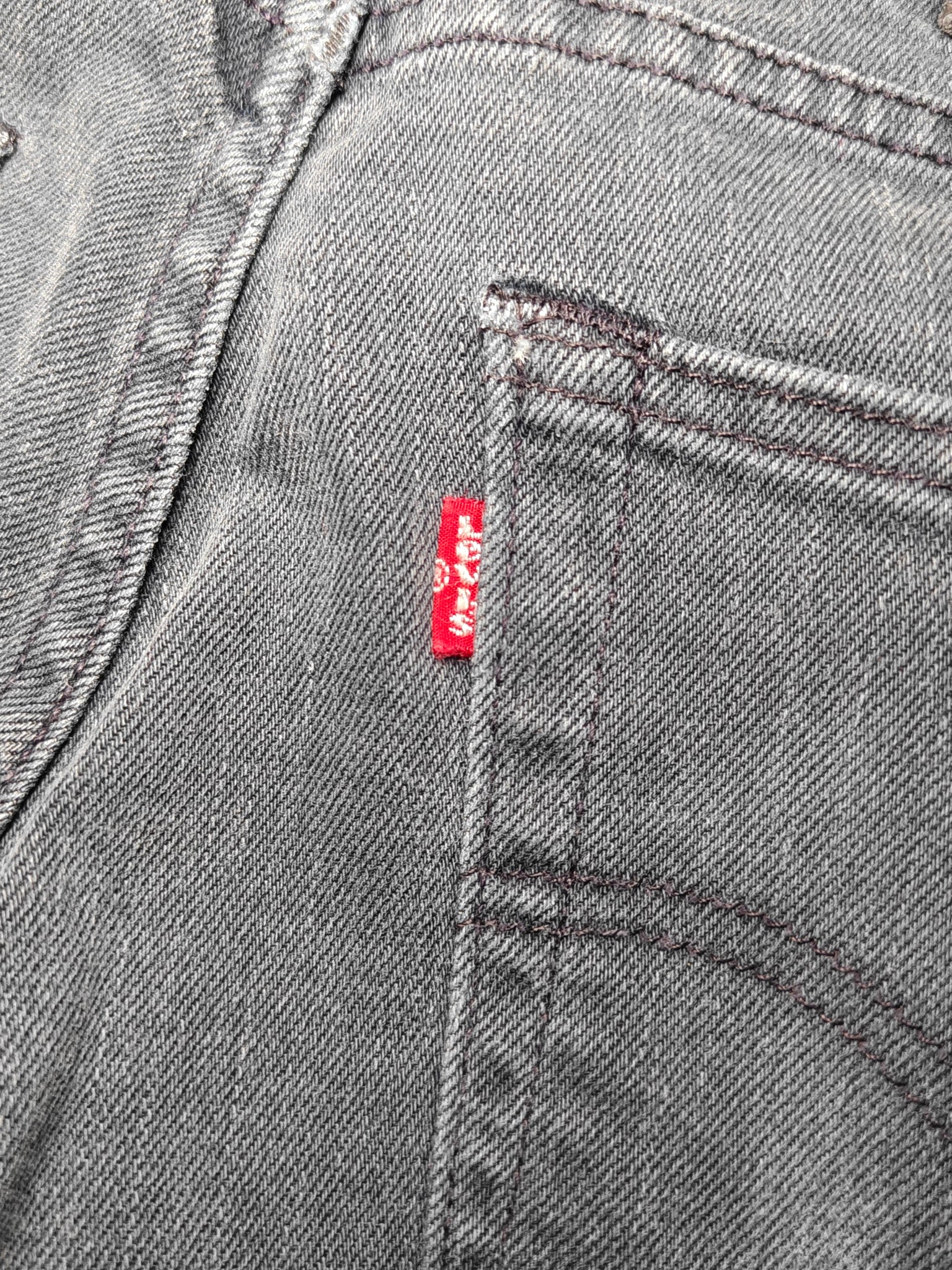 Men Levi's 511 Black Grey Faded Slim Mid Waist W31 L34 Jeans