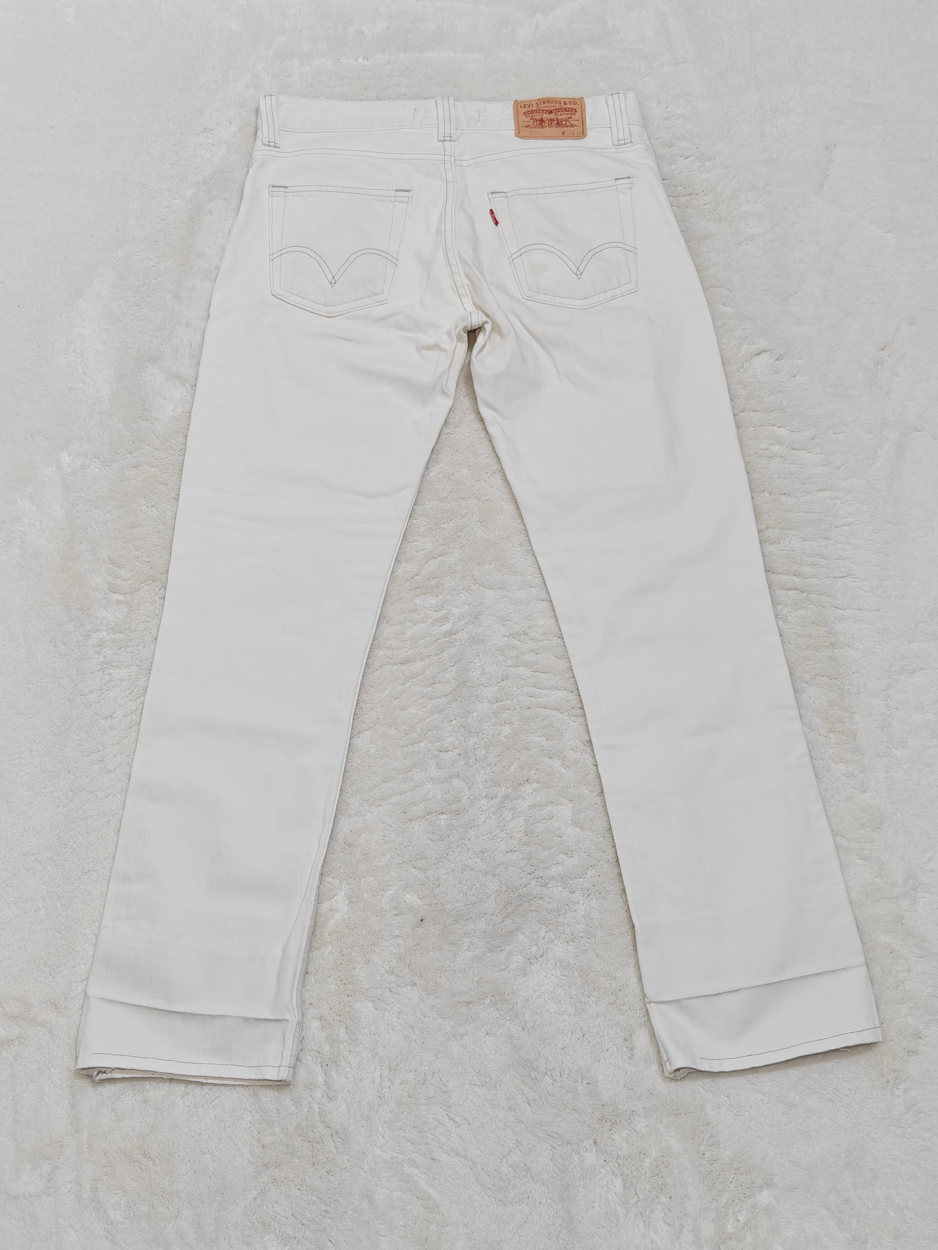 Men Levi's 511 White Slim W34 L34 Jeans