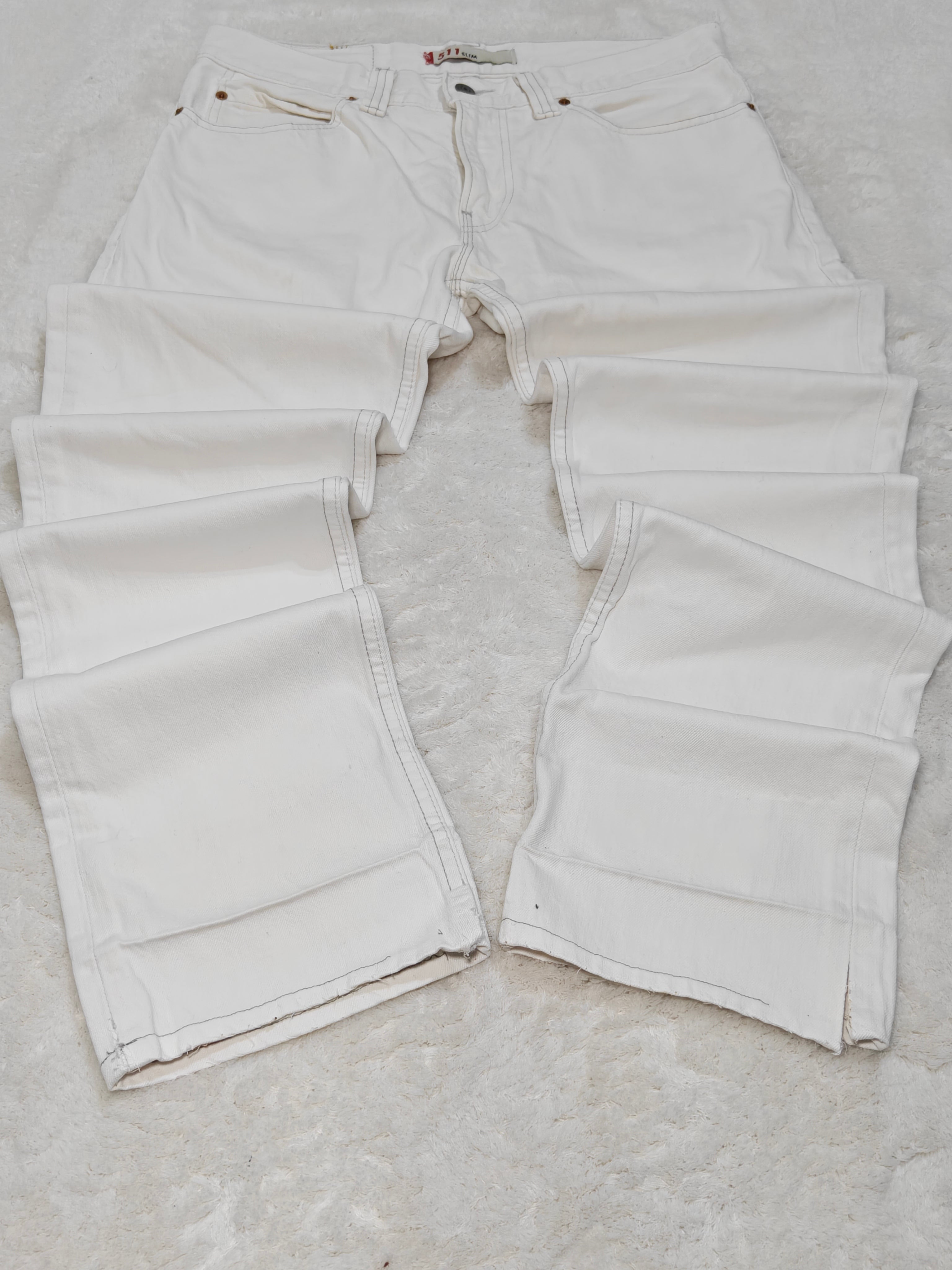 Men Levi's 511 White Slim W34 L34 Jeans
