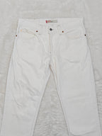 Men Levi's 511 White Slim W34 L34 Jeans