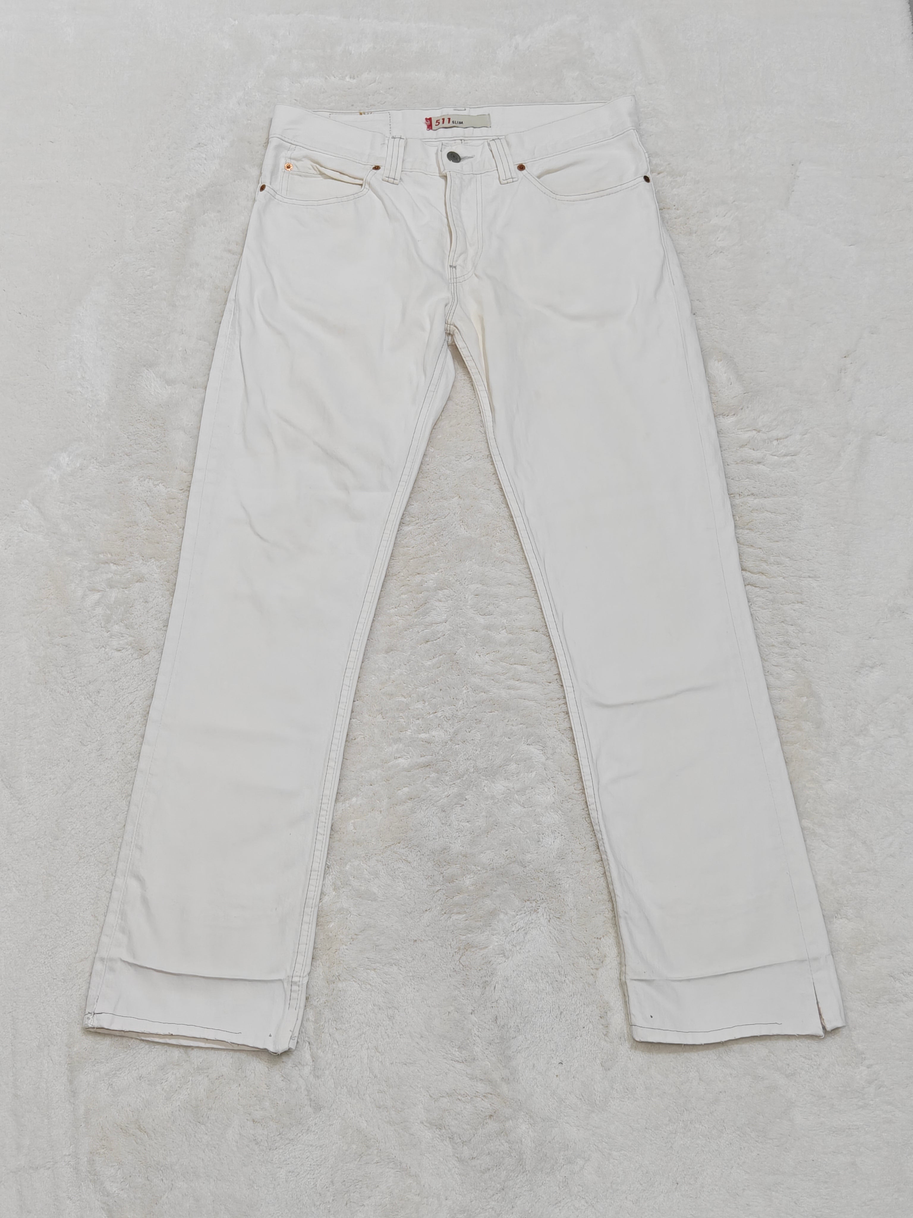 Men Levi's 511 White Slim W34 L34 Jeans