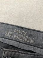 Men Levi's XX Chino Black Faded Standard Taper W34 L30 Trousers